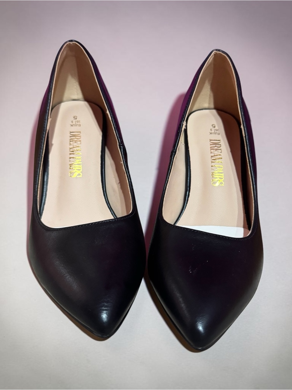 Brand New Dream Pairs Women's Black Pointed Toe Ballet Flats